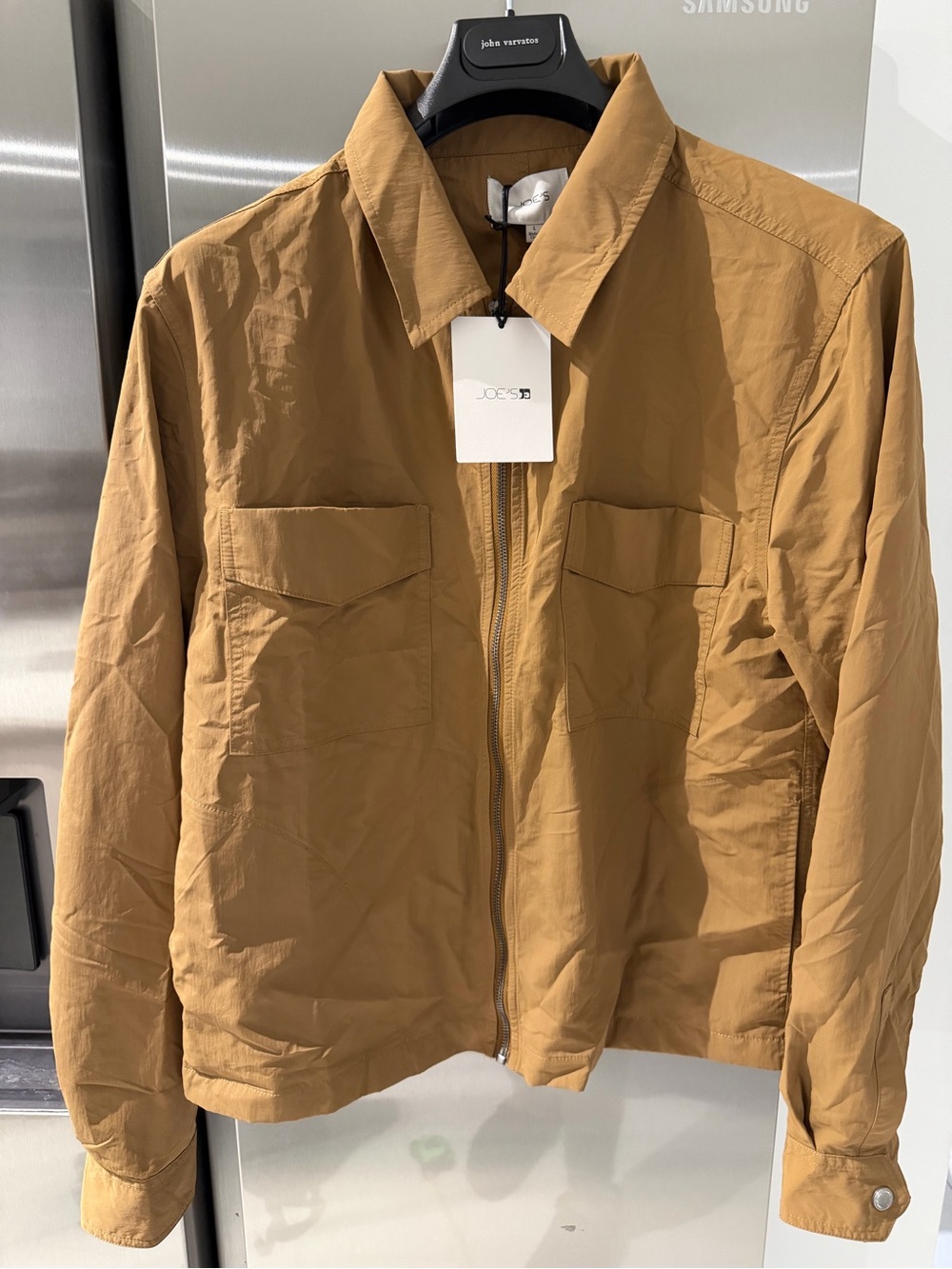 Joe's Jeans Modern Utilitarian Zip Shirt In Whiskey, NWT Size L